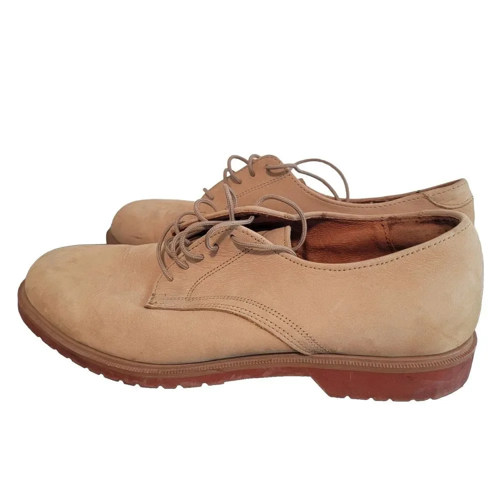 St. Johns Bay Mens‎ Leather Derby Oxford Tan Shoes Size 8.5